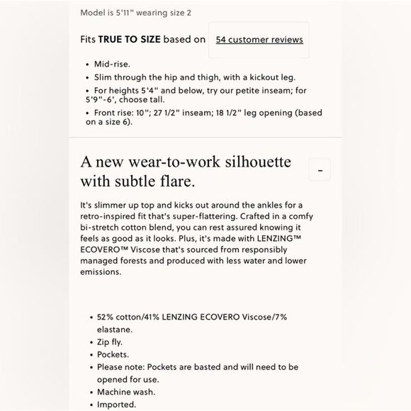 NWT J CREW Kaya pant in bi-stretch cotton blend in Navy - Picture 6 of 7